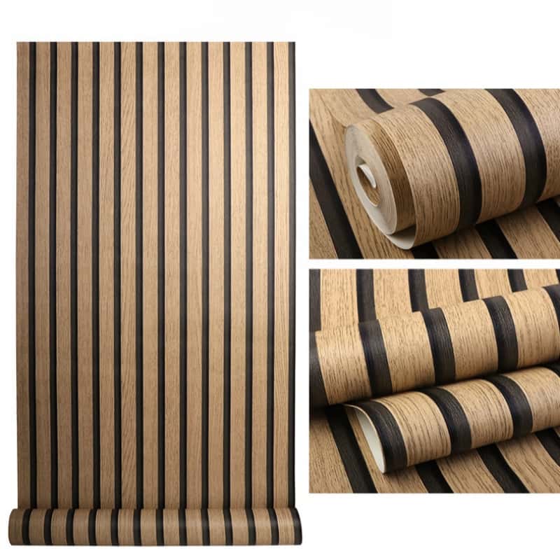 Dormitory Home Decorations Removable Decoration Room Decor Wood Grain Striped Wall Decororation Waterproof Wall Stickers Posters