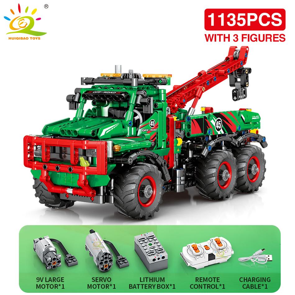 RC Engineering Farm Truck Technical Car Building Block Electric Remote Control Model Bricks Set City Children Kids Toys