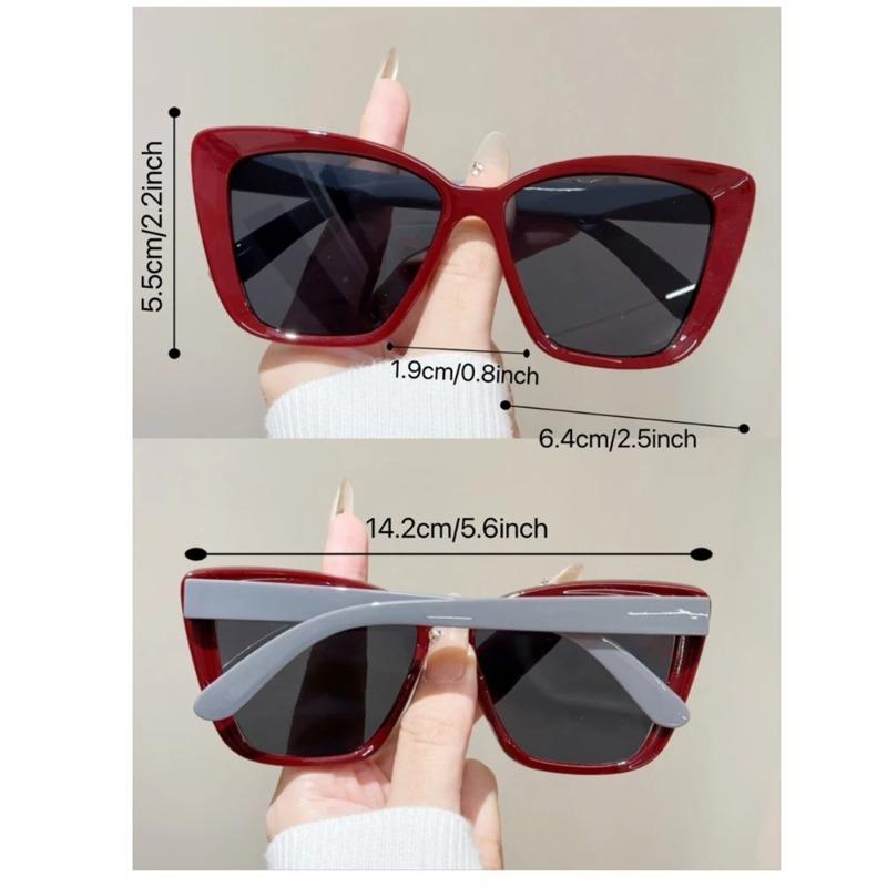 Trendy Large Frame Cat Eye Sunglasses For Women Men Retro Square Sun Glasses UV400 Protection Goggle Fashion Eyewear Shades