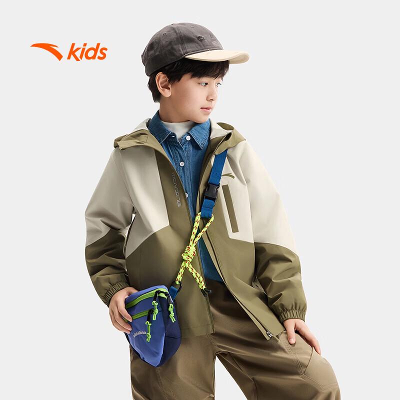 

ANTA Kids Boy s Outdoor Hooded Soft Shell Jacket 165