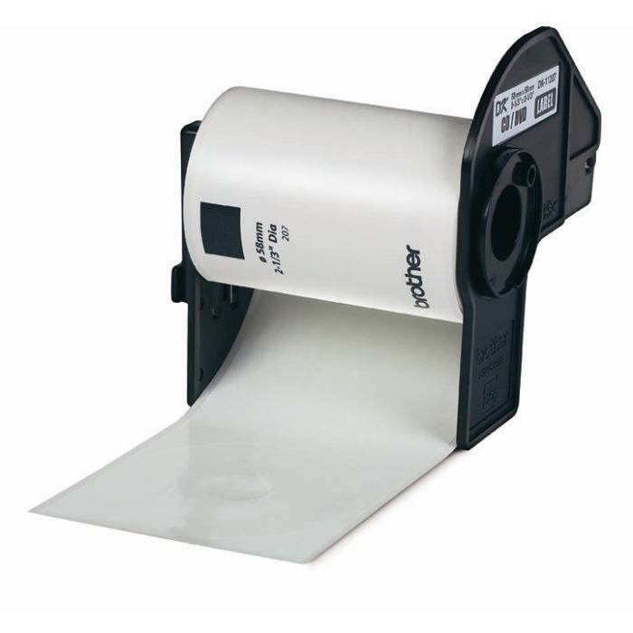 Étiquettes CD/DVD Brother - DK11207 - Blanc - Compatible QL500/550