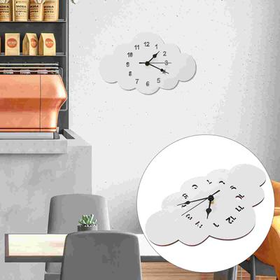 Projecting Alarm Clock Bedroom Cloud Wall Hanging Decorative Nordic Shape Living White Decoration