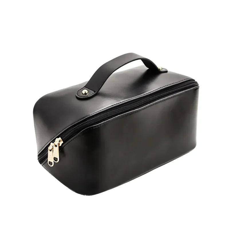 Women PU Cosmetic Bag Multifunctional Waterproof Large-capacity Tote Toiletry Storage Bag Wash Makeup Organizer Pouch