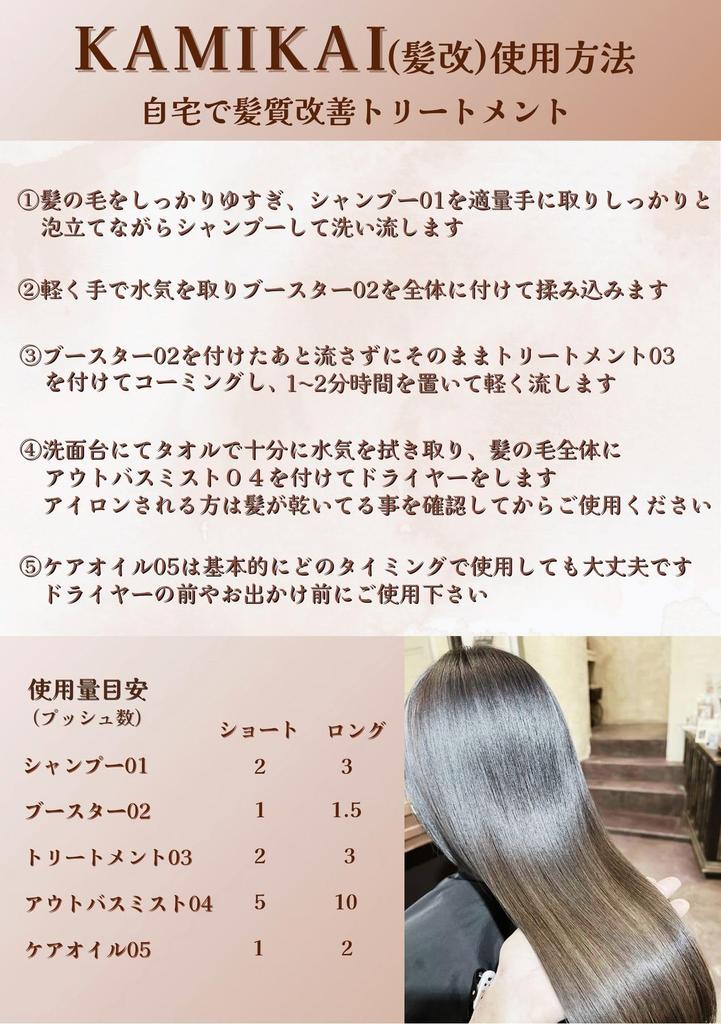 KAMIKAI Salon Exclusive Salon Treatment At Shampoo 01 Booster 02 Treatment 03 Specialized for Curly and Damaged Hair Contains Over 10 Types of Repair