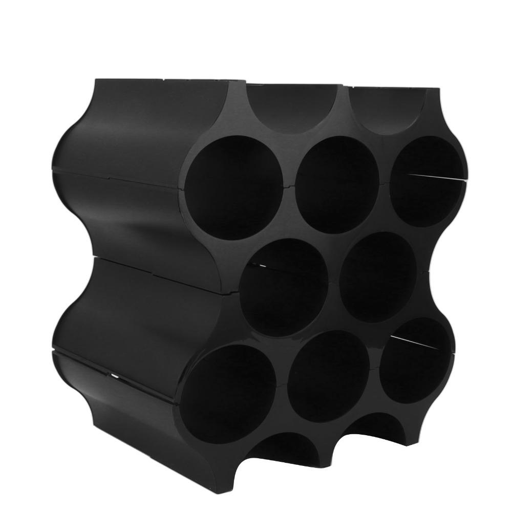 4pcs Anti-Slip Base Red Wine Bottle Holder Black Wine Bottle Organizer Kitchen Storage