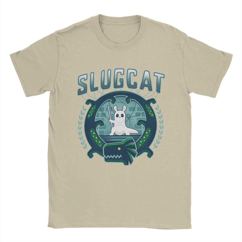 Slugcat Rain World T-shirts för Män Bomull Roliga T-shirts Rund Hals Spel Anime T-shirts Kortärmade Toppar Original