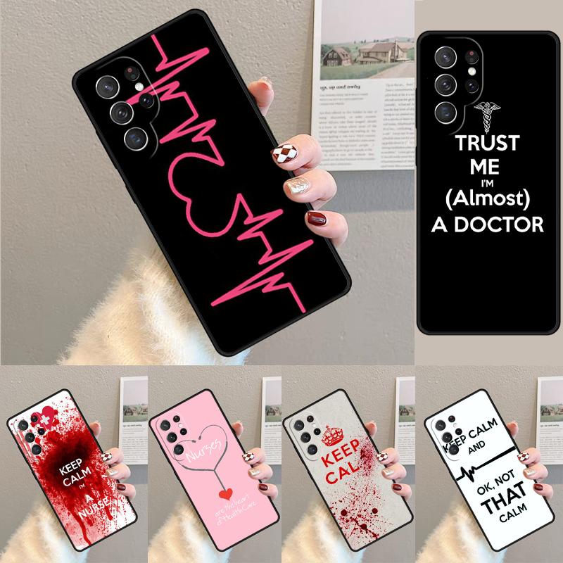 Cute Doctor Nurse Medical Medicine Health Phone Case for Samsung Galaxy note 10 pro S26 Ultra S23 S24 FE S25 S21 S22 PLUS Cove