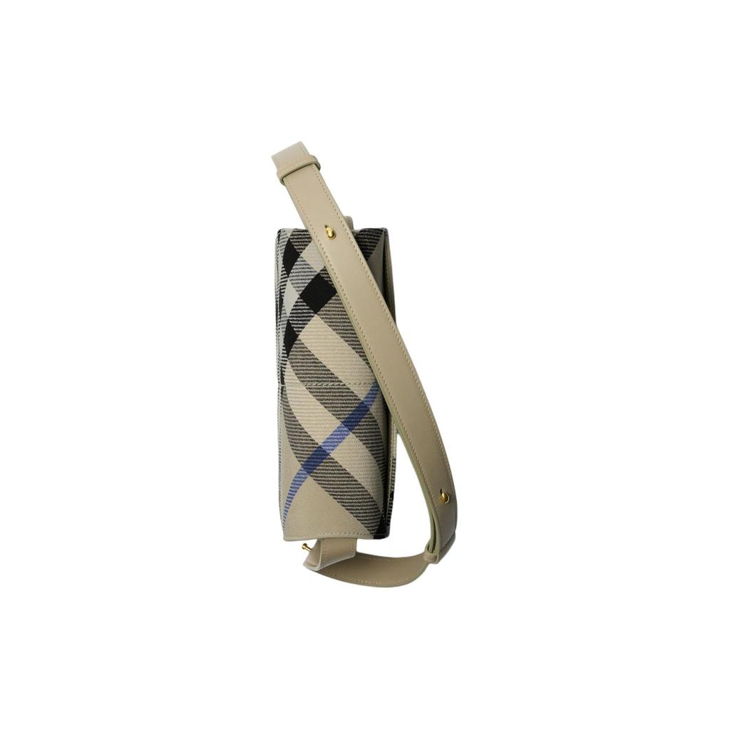 Burberry Snip Check Design Adjustable Shoulder Strap Leather Tote Shoulder Bag Women Bags Moss-Green 80869711