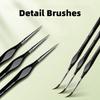 Fine Tip Paint Brush Set -Nylon Hair Extra Fine Detail Brushes for Acrylic, Models & Miniature Painting