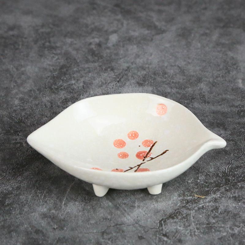 Ceramic Taste Dish Small Plate Mini Soy Sauce Tray Saucer Seasoning Bowl Jam Nut Porcelain Tableware Household Kitchen Supplies