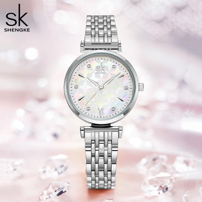SK Women s High-End Stainless Steel Quartz Wristwatch, Waterproof and Elegant Design