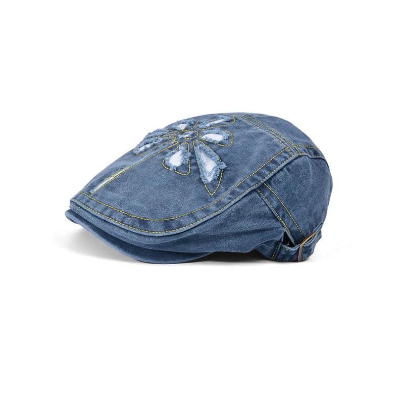 Spring and summer literary painter beret British retro cowboy forward hat fashion hole show face little peaked hat children