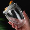 1pc 350Ml Double Wall Insulated Milk Coffee Cup With Leak-Proof Lid Transparent Tumbler Portable Water Cup Juice Mug Dinkware
