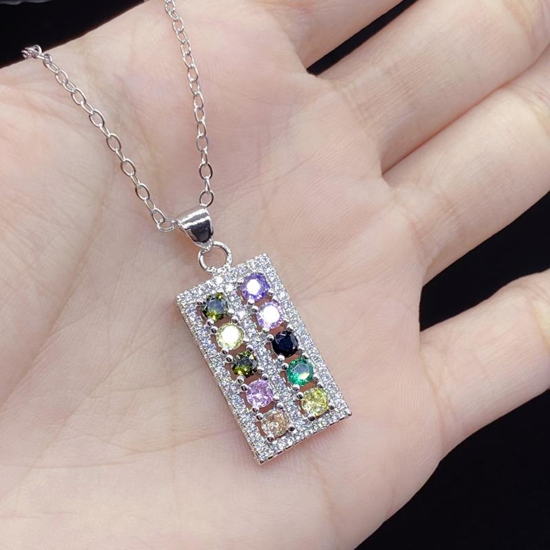 

BELLA BOX Онлайн-трансляция знаменитостей в прямом эфире Новый продукт Сладкие счеты Моделирование Конфеты Турмалин Свет Роскошное модное ожерелье с подвеской Женские украшения Pendant серебряный