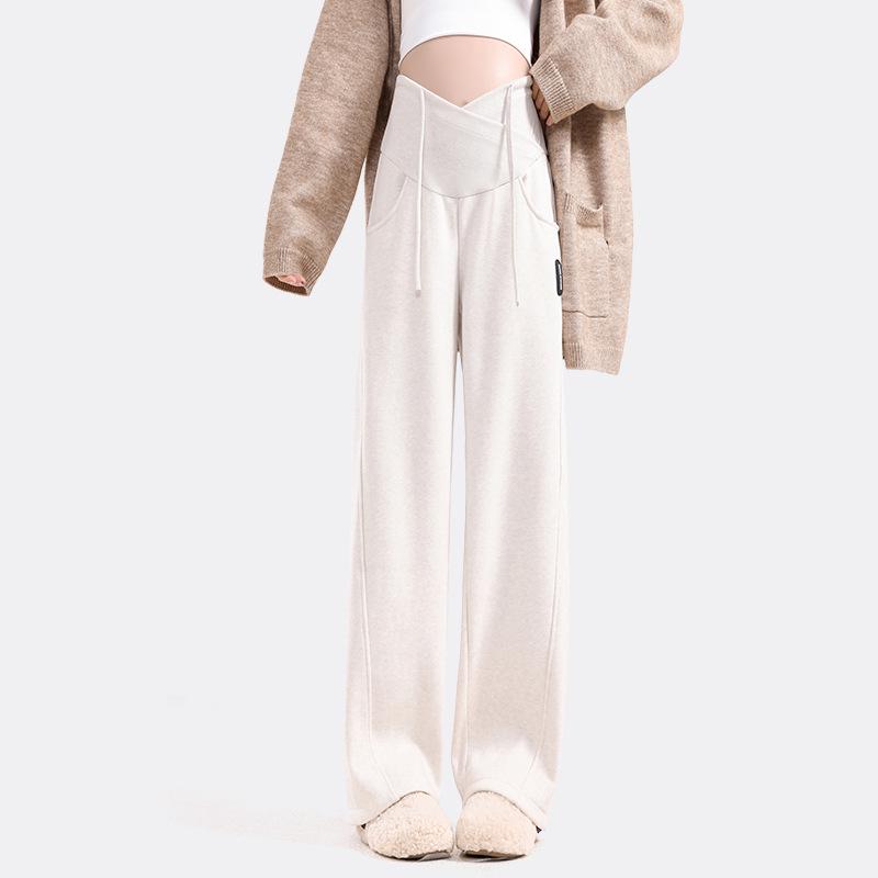 

Maternity Wide-Leg Pants for Spring & Autumn - Comfortable Fit for Early & Late Pregnancy, Plus Size Casual Style 2026 New Arrival XL (120-145 lbs)