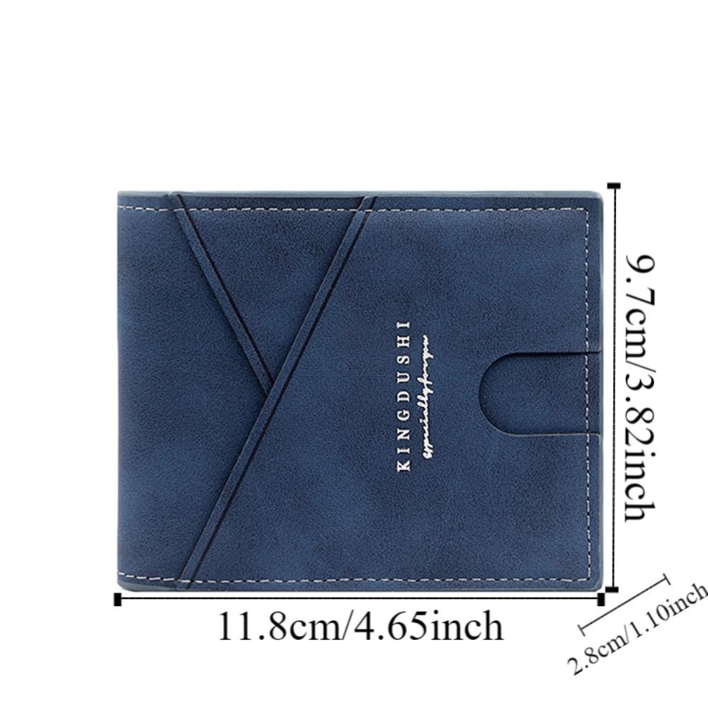 Vintage Men's Short Wallet Multi-position Leather Coin Pocket Fashion PU Card Bag  Male