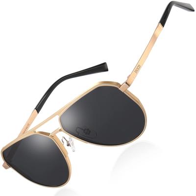 Polarisierte Sonnenbrille für Herren und Damen Sonnenbrille Unisex UV400 Pilot Tropfenform Glas Sonne Modedesign zum Angeln Fahren Autofahren 3039 [DUCO]