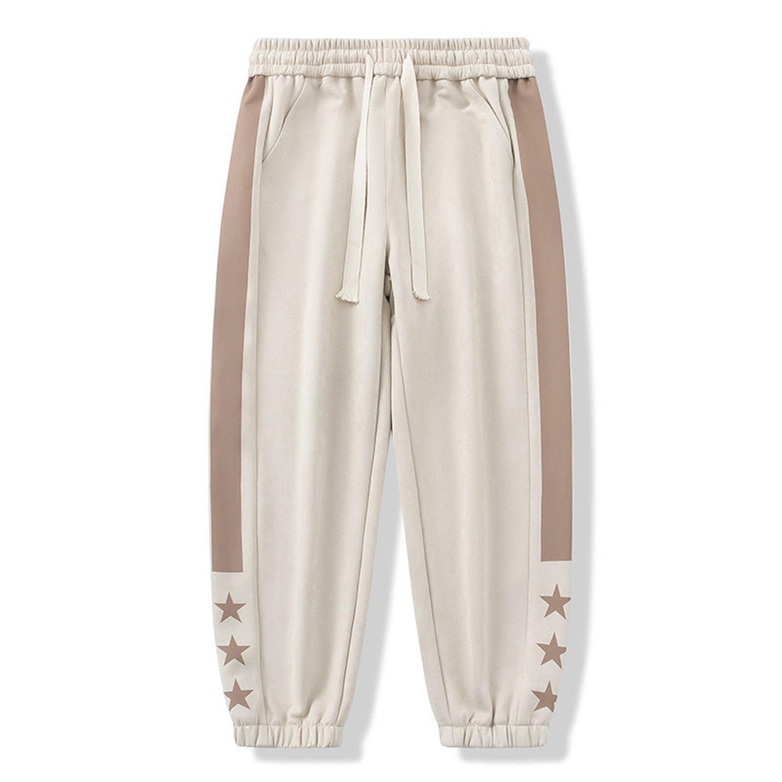 

Мужские повседневные однотонные прямые удобные брюки со шнурком M хаки