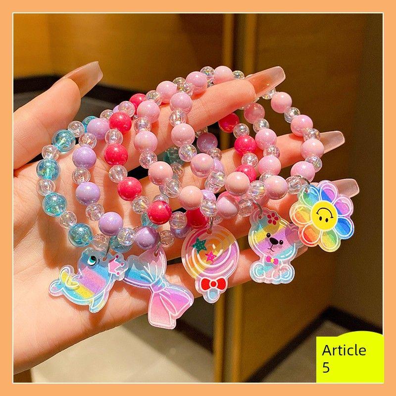 

Милый мультяшный кулон-браслет для девочки конфетного цвета 3# sunflower 5 Pack