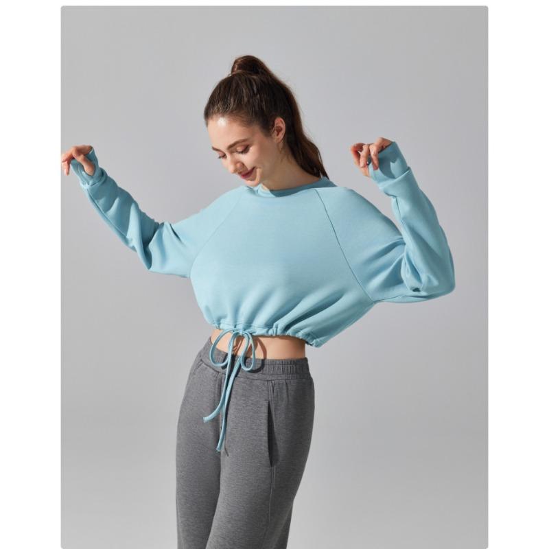 Bequemes Damen-Oberteil mit Rundhalsausschnitt, für Sport und Yoga, lässig