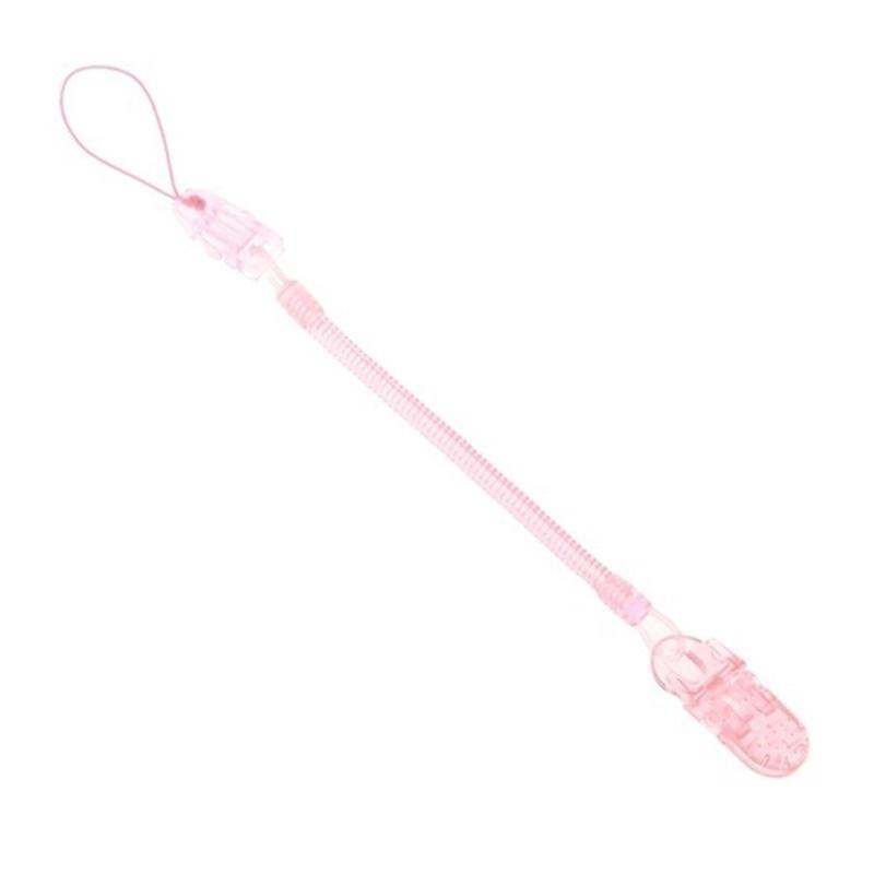 2pcs Baby Infant Toddler Dummy Pacifier Spring Soother Nipple Clip Chain Holder Strap TYS