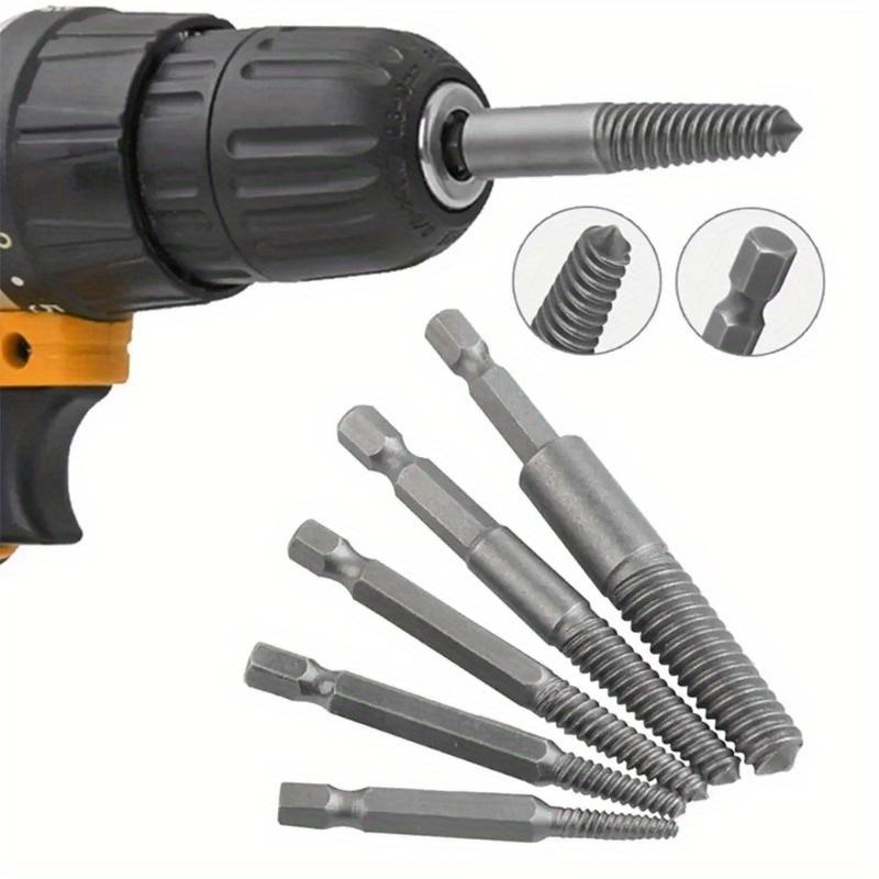 11pcs Hexagonal Handle Broken Head Screw Extractor 60mm Black Quick Release Electric Hexagonal Broken Thread Removal Tool Set