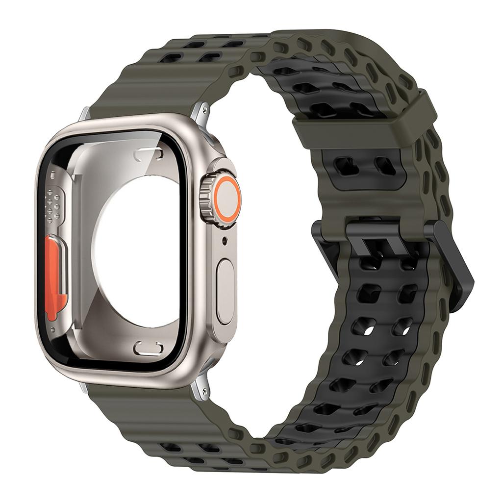 Silicone Strap+Change to Ultra Case For Apple Watch 11 10 42/46mm Protective Cover for iwatch Series 9 8 7 6 se54 40/41/44/45mm