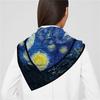 Silk Scarf Women Oil Painting Square Scarves Head Echarpes Silk Foulards Femme Wraps Beach Shawls Bandana Lady Hijabs 90CM