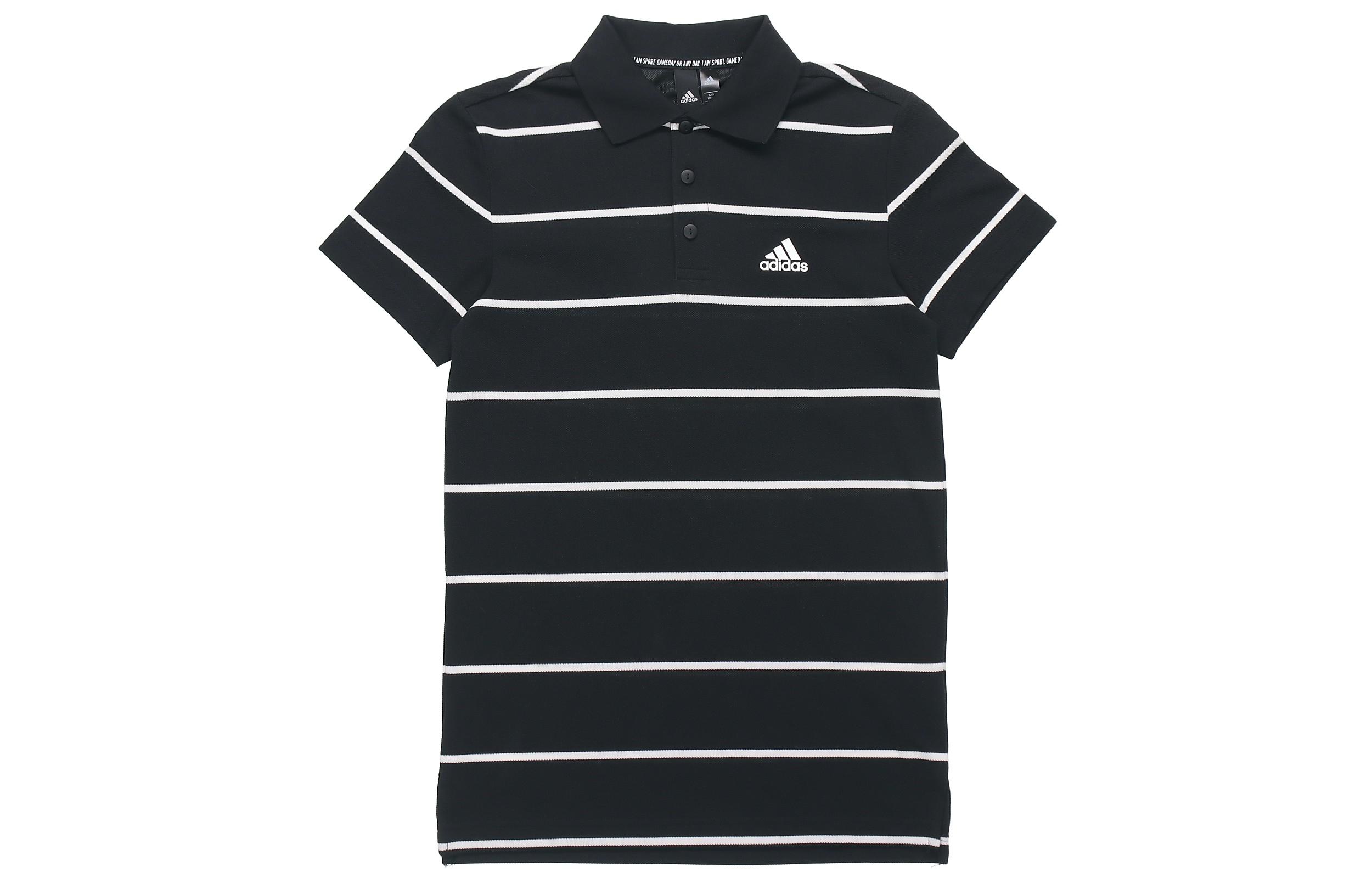 Adidas Polo Shirts Men s Black Polo Collar Moderate Straight Fit FT2836 S