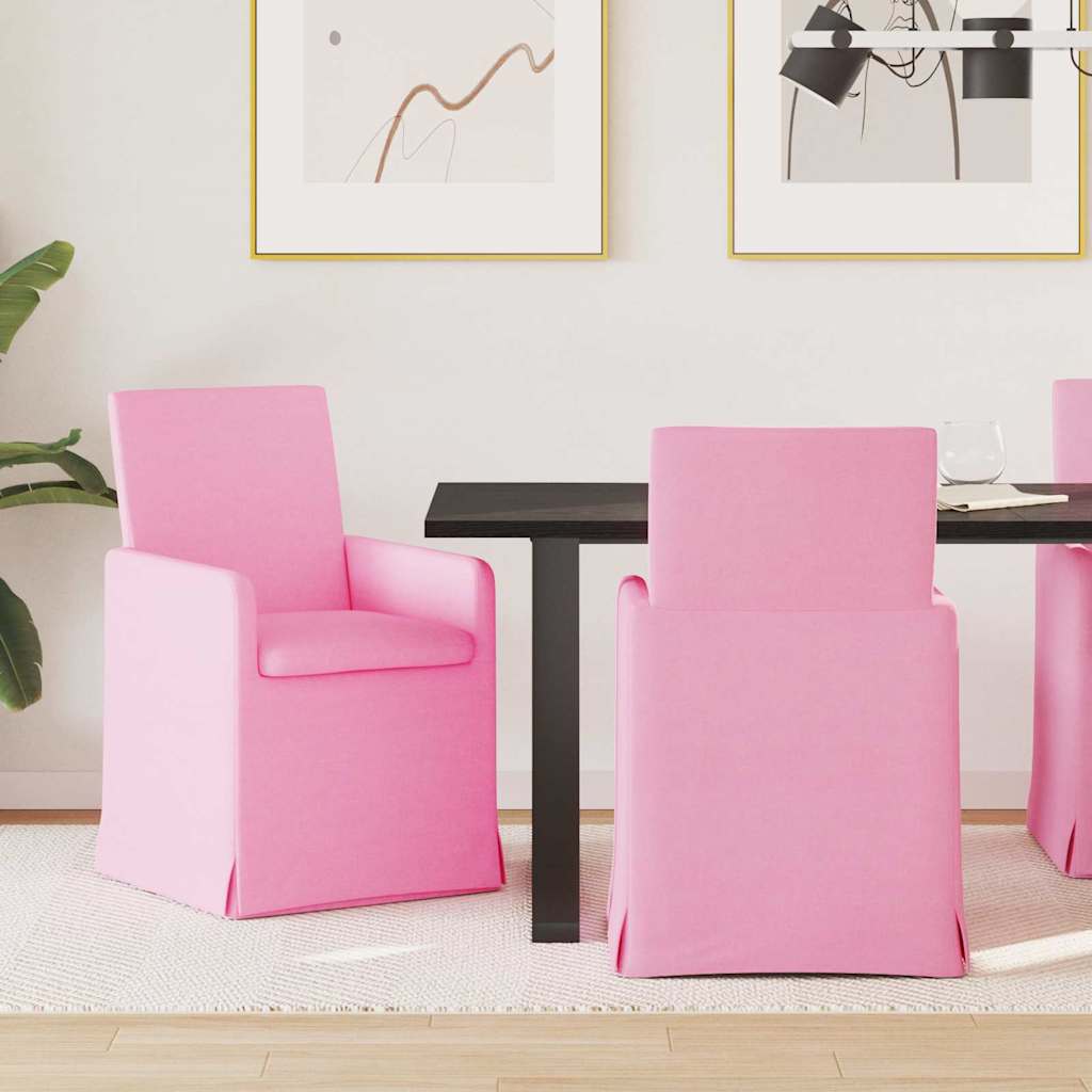 Dining Chairs 2 pcs Pink 57 x 67 x 95 cm Fabric