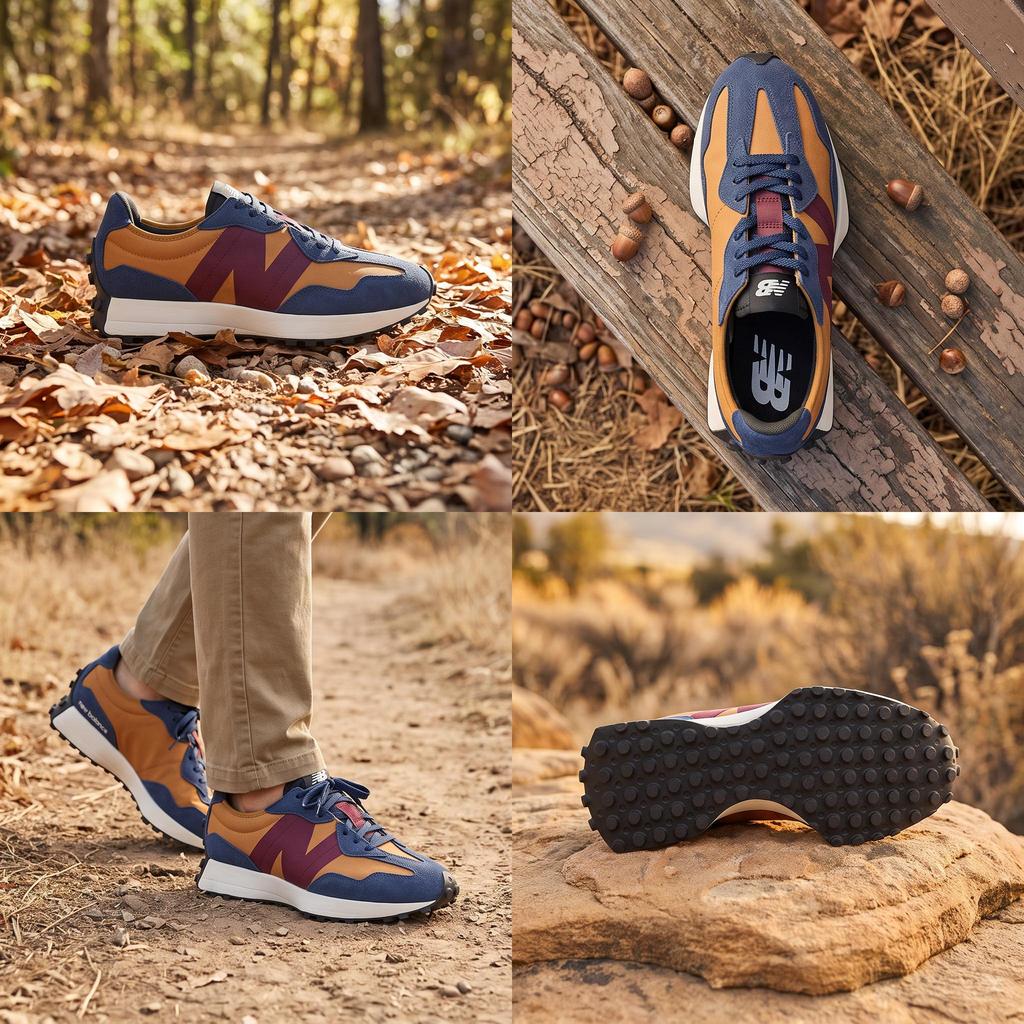 New Balance 327 Natural Indigo Faded Workwear Unisex Sneakers Brown MS327TA