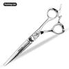 Sangelar 6 Inch Stainless Steel Hair Scissors Professional Silver Hairdressing Shear Fashion Design Beauty Barber Scissors
