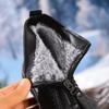 Fashion Women's Winter Ankle Boots Flat Non-Slip Warm Comfortable Front Zipper Mother's Fashion Footwear
