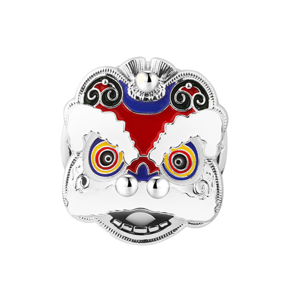 Car Chinese Style One Touch Start Button Cover Lucky Lion Engine Ignition Start Decor Sticker Car Universal Interior Accessories