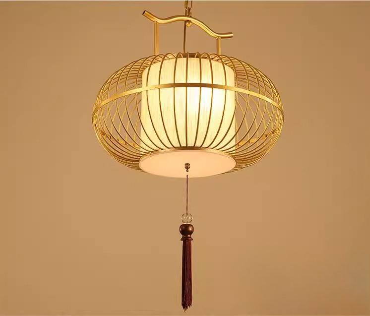 

Chinese Style Pendant Lights Lantern Led Hanging Lamp for Study Living Room Light Fixtures Loft Industrial Home Decor Luminaire 30cm золотой