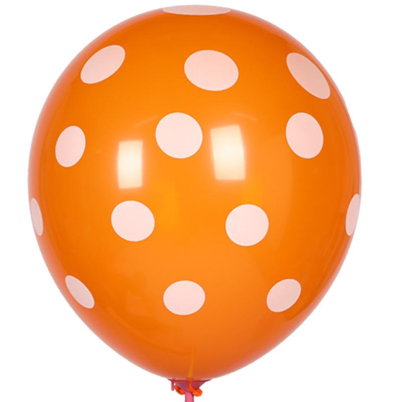12 Inch Colorful Latex Balloon Birthday Camping Party Children'S Day Polka Dot Print Thickened Balloon