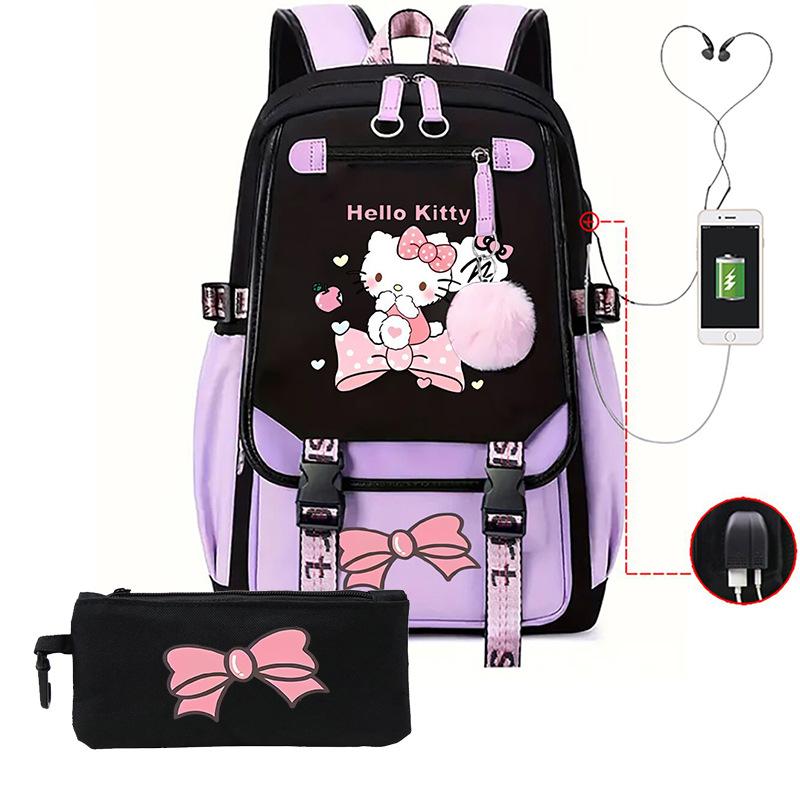 Cute Cartoon Printed Backpack Female Japanese Sweet Small Fresh Primary And Secondary School Student Schoolbag