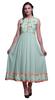 Bimba Blue Damask Indian Kurtis For Women Solid Readymade Anarkali Dress Printed Indian Kurti