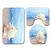 Shell Bathroom Floor Mat Toilet Three-Piece Set