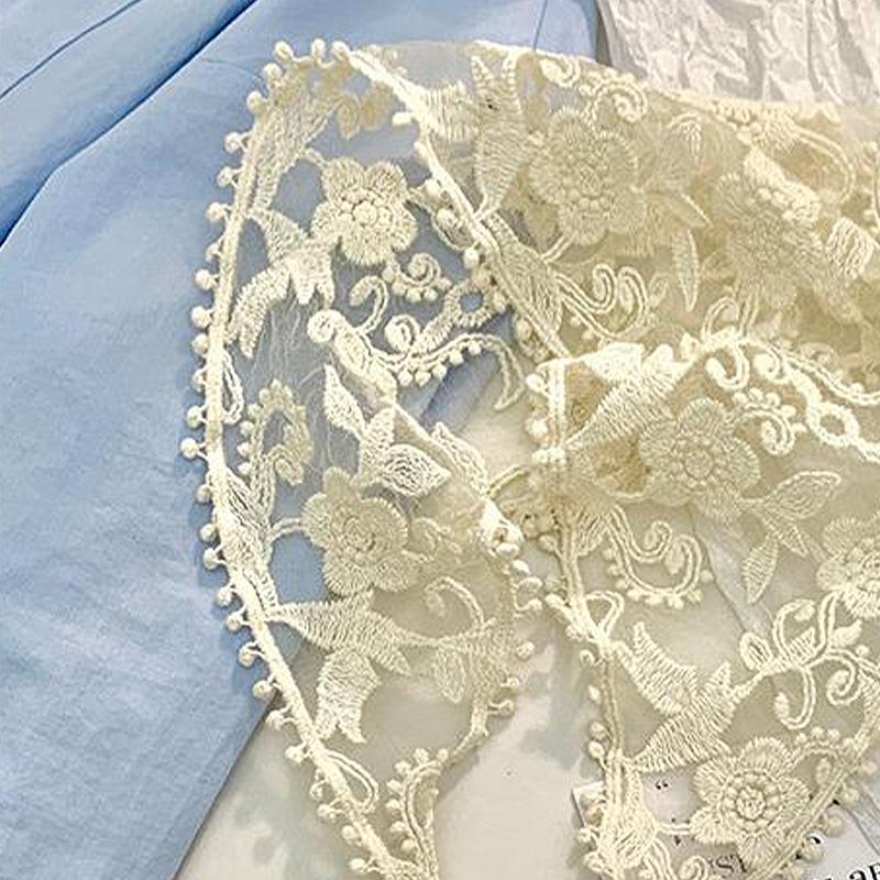 Summer Sweet Retro Lace Hair Scarf Women Pastoral Style Triangle Turban Headband