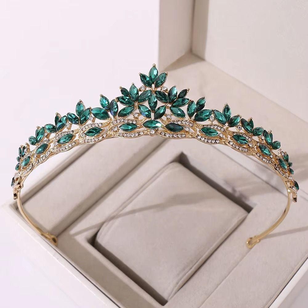 Sparkling Baroque Crystal Crown Elegant Luxury Crystal Tiara Rhinestone Tiara  Gorgeous Accessories