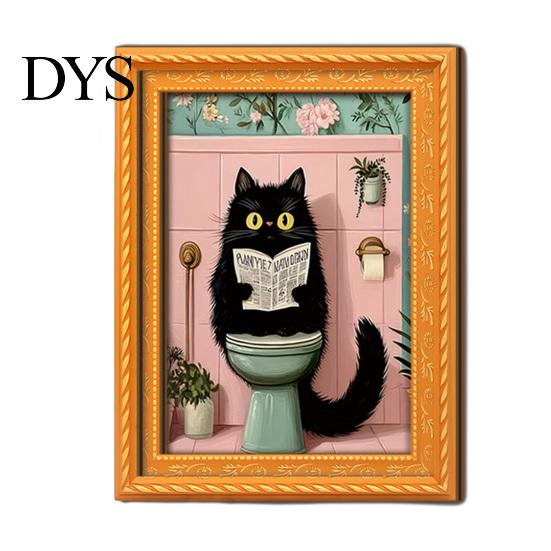 Small Picture Frames for Fridge Funny Wooden Magnets Frame, Retro Cute Cat Pattern Magnetic Refrigerator Photo Metal Cabinets Locker Magnet