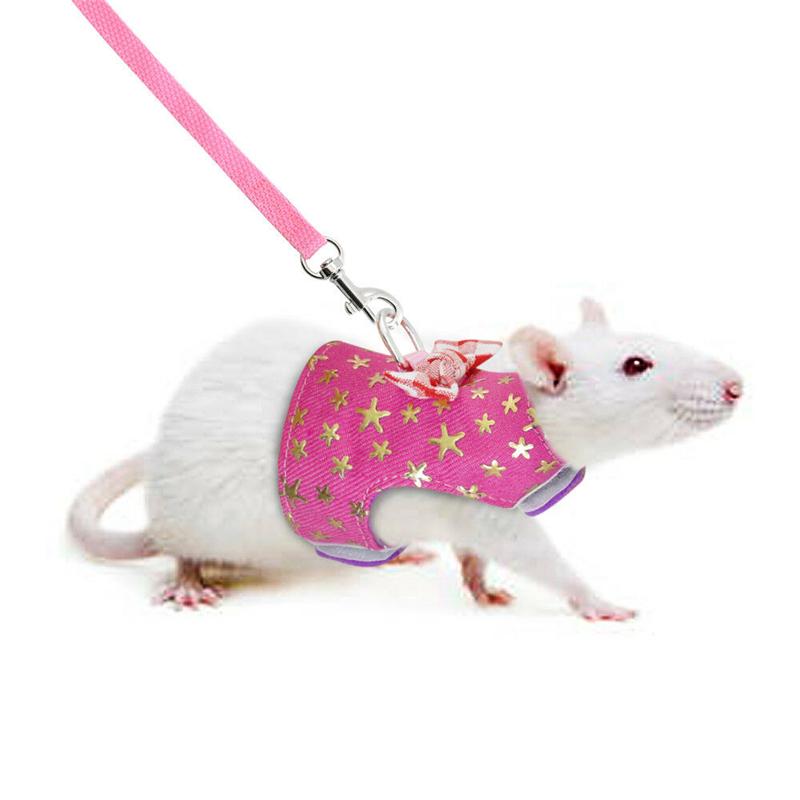 1PCS Small Animal Tank Top Strap Blue Pink Dog Cat Hamster Pet Clothes Small Animal Squirrel Traction Rope