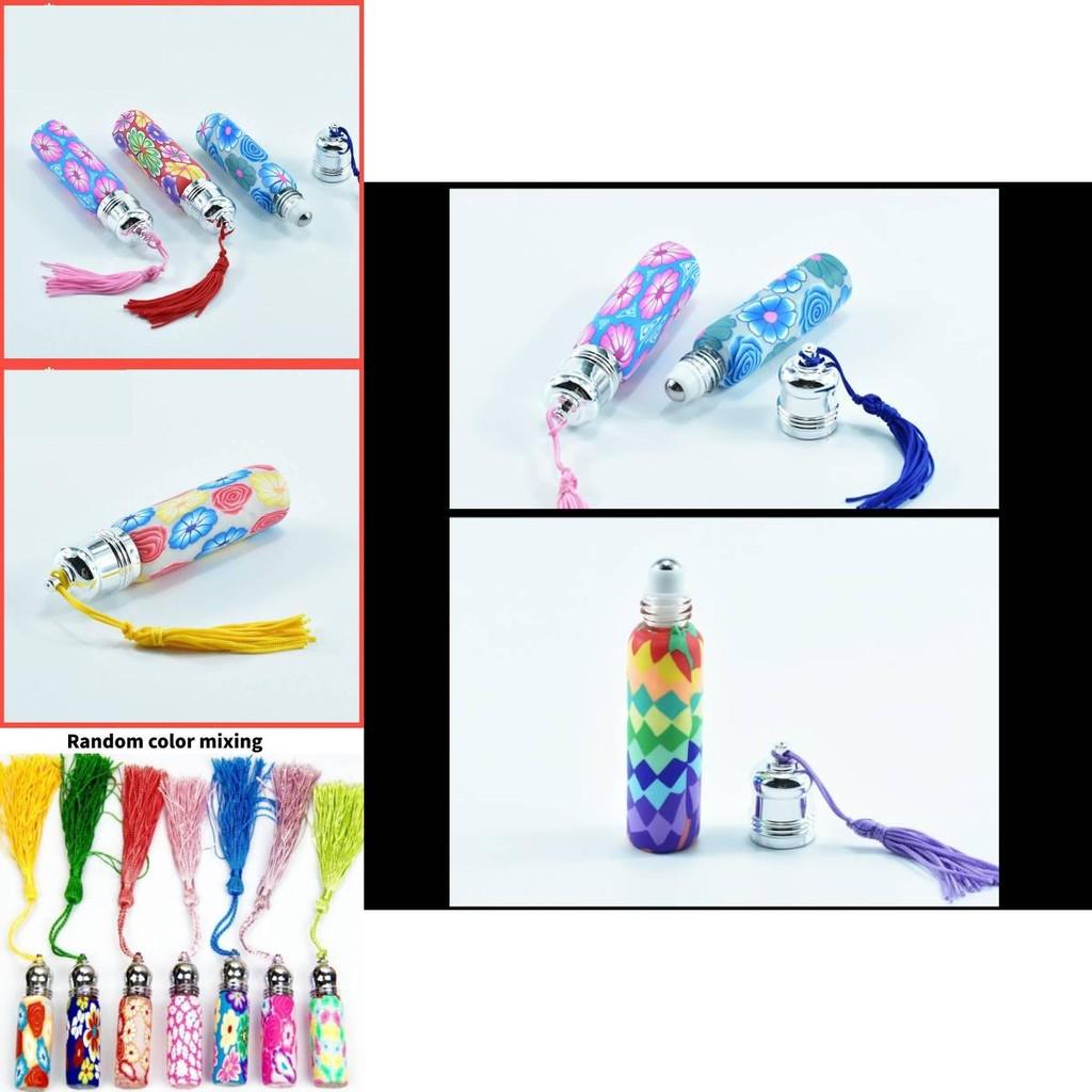 Glass Rollon Perfume Bottle 10ml Refillable With Tassel For Travel Cosmetic Gift