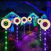 Halloween Solar Powered 8 LED Pumpkin Bat Ghost Garden Stake Light Outdoor Landscape Lamp For Home Yard Halloween Decor