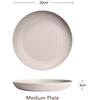 LMETJMA 4Pcs Lightweight Wheat Straw Plates Unbreakable Reusable Dinner Dishes Plates Set Dishwasher & Microwave Safe JT93