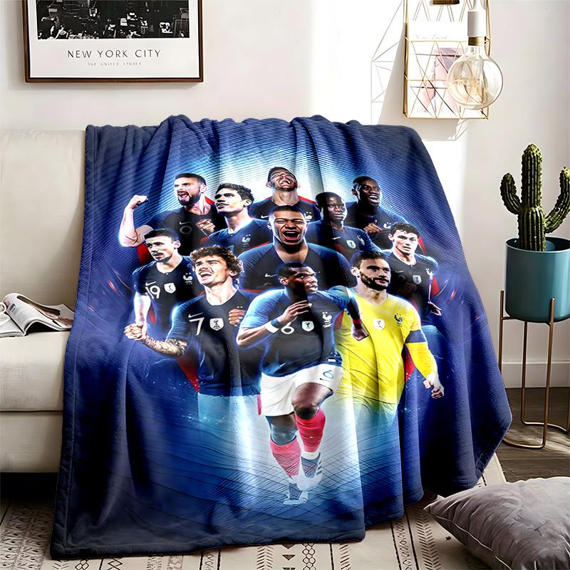 France National Football Team Theme Personalized Outdoor Flannel Blankets Soft And Suitable For All Seasons Perfect For Sofas Beds And Camping