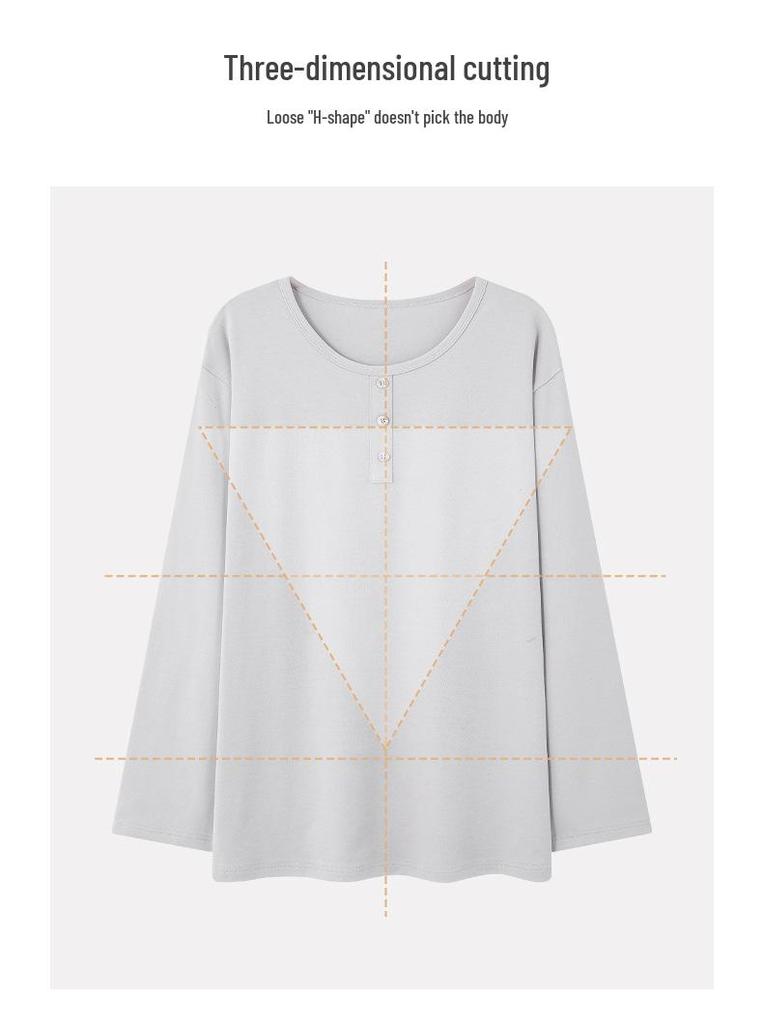 2026 Spring Men's Pure Cotton Casual Pajamas - Solid Color, Round Neck, Indoor/Outdoor Wear