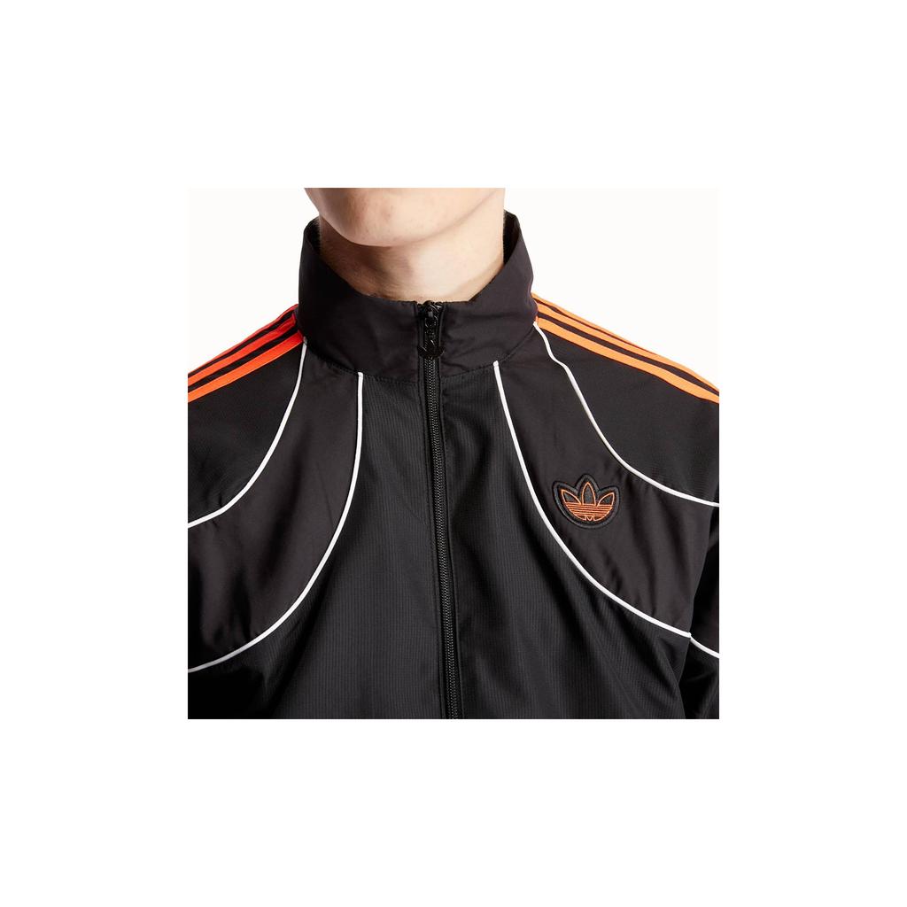 adidas Oryginalna Retro Kurtka Sportowa Z Kontrastowymi Paskami Męskie Kurtki Czarna FM3911