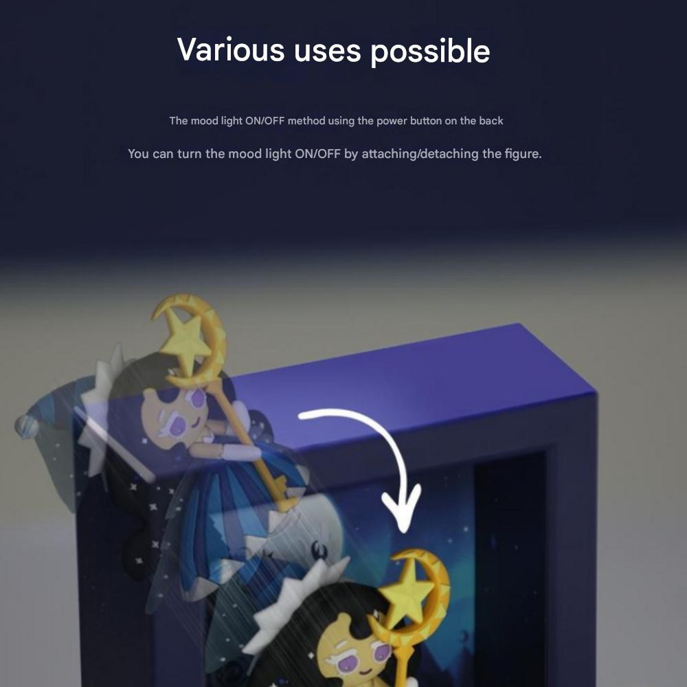 Cookie Run Mood Light Aurora Sleep Light Nursing Light Bedtime Light Rechargeable Children's Room Interior Housewarming Gift, Sea Fairy